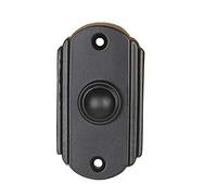 A29 Wired Iron Doorbell Chime Push Button Vintage in Black Powder Coat Finish Vintage Decorative Door Bell with Easy Installation