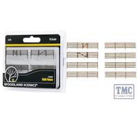 Woodland Scenics Wood Rail Fence A2992 - N Gauge - Pack of 8