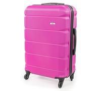 A2B Exodus 26" Hard Shell Hold Suitcase, 4 Wheel Travel Luggage - Pink in Bright Pink | Size: Medium A2b Bright Pink Medium