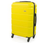 A2B Exodus 26" Hard Shell Hold Suitcase, 4 Wheel Travel Luggage - Yellow in Bright Yellow | Size: Medium A2b Bright Yellow Medium
