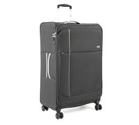 A2B Lightweight 30" Large Suitcase - Soft Shell Luggage with 8 Spinner Wheels | Ideal for Traveling, on Cruises, Trains, Staycations, Villas | AB006 (Charcoal/Light Grey)