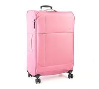 A2B Lightweight 30" Large Suitcase - Soft Shell Luggage with 8 Spinner Wheels | Ideal for Traveling, on Cruises, Trains, Staycations, Villas | AB006 (Pink/Light Grey)