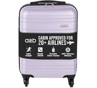 A2B Lightweight 55cm Cabin Approved Suitcase - Small Lilac Coloured Carry on Luggage, Hard Shell, Hand Luggage for Flights, Jet2, BA, Lufthansa, Virgin Airlines AB002 (Lilac, Small)