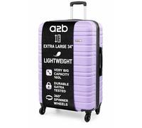A2B Luggage Hardside Suitcases with Wheels - Extra Large 160L Capacity Lilac Purple Coloured Hard Shell Sided Luggage Quality Tested Wheels & Handles (Lilac, XL)