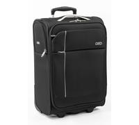 A2B Lightweight 19" Cabin Carry On Suitcase - Soft Shell Extra Small Luggage with 2 Spinner Wheels | Ideal for Traveling, on Cruises, Trains, Hotel Stays AB006 (Black/Light Grey)