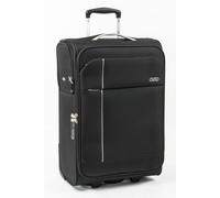 A2B Lightweight 22" Cabin Carry On Suitcase - Soft Sided Small Luggage with 2 Spinner Wheels | Ideal for Traveling, on Cruises, Trains, Hotel Stays, Villas Holidays | AB006 (Black/Light Grey)