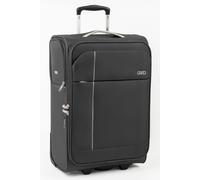 A2B Lightweight 22" Cabin Carry On Suitcase - Soft Sided Small Luggage with 2 Spinner Wheels | Ideal for Traveling, on Cruises, Trains, Hotel Stays, Villas Holidays | AB006 (Charcoal/Light Grey)