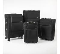 A2B Odyssey Soft Sided Suitcase Set - 4 Piece Lightweight Luggage in Black | Size: 4 Pack A2b Black 4 Pack