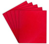 a2bsales 10 Red Felt Sheets A4 Material Children Crafts Kits Sewing Fabric Decorations Scrapbooking Cut Outs