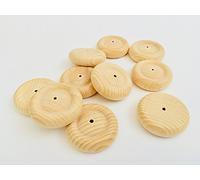 a2bsales 10 X Wooden Toy Wheels Model Making Wood Pulleys - Car Truck Train Approx 2" - 50mm