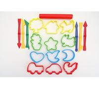 a2bsales Set Of 19 Modelling Dough Craft Tools & Rolling Pin