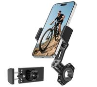 A2C Aluminium Alloy Shock-Absorbing Bike & Motorcycle Phone Holder, Secure Lock, Sturdy 360° Rotation Universal Mount for MTB/Scooter/Dirt Bikes, Fits 5.8"-6.9" Smartphones