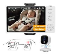 A2C - Baby Car Camera, 5 Inch HD 1080P Baby Monitor with Night Vision and VOX Mode, Back Seat Monitor for Back Seat and Home, 304.8 m Range