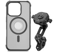 A2C Bike Phone Holder【One Lock】【1S Release】 Anti-Fall Rotatable Mountain Bike Phone Mount, One-Lock Metal Bicycle Phone Mount for Handlebar Stem for Motorcycle E-Scooter (With-iPhone 15 Pro Max Case)