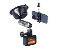 A2C Suction Cup Mount for Gopro iPhone, Anti-Shake Metal Arm Car Camera Mount with 1/4 Thread & Phone Holder, Car Boat Windshield Window VLOG/Video Holder for Gopro Hero Insta360 DJI Action Camera