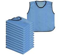 A2Z 12 Pack Sports Training Mesh Bibs Lightweight Comfortable - Sports Bibs Blue 12 Pack S/M/L