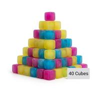 A2Z 20, 40, 60 Pack Reusable Ice Cubes with Mesh Storage Bag Non Diluting Drink - Ice Cubes 1367 40 Pack