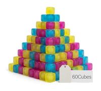 A2Z 20, 40, 60 Pack Reusable Ice Cubes with Mesh Storage Bag Non Diluting Drink - Ice Cubes 1367 60 Pack