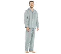 A2Z 2Z Mens Pyjama Traditional Poly Pyjama Sets Lounge Wear Long Sleeve - PJS PM224 Blue Stripe L
