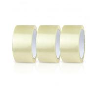 A2Z 3 Rolls Clear Packing Tape 48mm x 66m BOPP Adhesive Transparent 75mm Core General Purpose Packing Parcel Sealing Tape for Boxes Moving House Storage and Shipping High Clarity Smooth Unwind