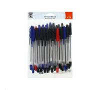 A2Z 32 Pack Ballpoint Pens Assorted Colours Medium Point Smooth Writing Pens for School Office Home Classroom Notes Journals Exams Everyday Writing Stationery Supplies