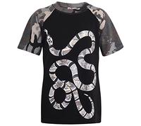 A2Z 4 Kids 100% Cotton T-Shirt Kids Tee Ringspun Casual - Boys Snake T Shirt Camo Charcoal_11-12