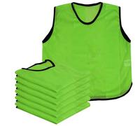 A2Z 4 Kids 6 Pack Training Bibs Sports Vests Comfortable Breathable - Sports Bibs 761 Green 4-8