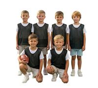 A2Z 4 Kids 6 Pack Training Bibs Sports Vests Team Practice Mesh Set UK