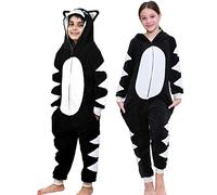 A2Z 4 Kids Animal Onesie for Kids Girls Boys Super Soft Costume Onesie - E.S Cat Black 7-8