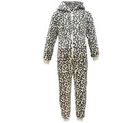 A2Z 4 Kids Animal Onesie for Kids Girls Boys Super Soft Costume Onesie - E.S Leopard Snow 5-6