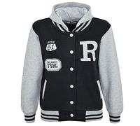 A2Z 4 Kids B.B Hooded R Fashion Fox Jacket Varsity - B.B Jacket New Fox Grey 11-12