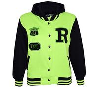 A2Z 4 Kids B.B Hooded R Fashion Fox Jacket Varsity - B.B Jacket New Fox Neon Green 13