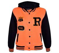 A2Z 4 Kids B.B Hooded R Fashion Fox Jacket Varsity - B.B Jacket New Fox Neon Orange 13