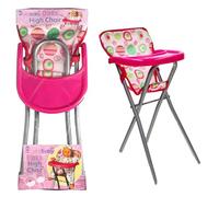 A2Z 4 Kids Baby Dolls Highchair Foldable Sturdy Metal Frame With Attached Feeding Table Role Play Toys Baby Doll Furniture Pretend Play Reborn Doll Accessories Suitable For Kids Ages 3 Years+