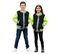 A2Z 4 Kids Baseball Contrast Varsity Jacket Stand Collar Coat
