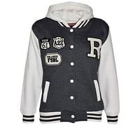 A2Z 4 Kids Baseball Hooded Charcoal R Fashion NYC/FOX Jacket Charcoal_7-8