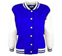 A2Z 4 Kids Baseball Plain Jacket Varsity Style Coat - B.B Plain Jacket Royal Blue 2-3