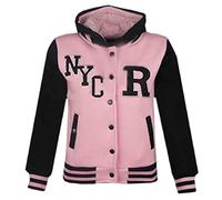 A2Z 4 Kids Baseball R Fashion Hooded Varsity Jacket - B.B Jacket Fox Baby Pink 13