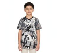 A2Z 4 Kids Basic T-Shirt Back to School Short Sleeve - Boys Basic T Shirt Camo Charcoal 5-6