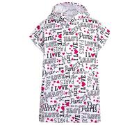 A2Z 4 Kids Bathrobe 100% Cotton Hooded - Towel Bathrobe 128 I Love Paris 6-9