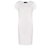 A2Z 4 Kids Bodycon Midi Dress Short Sleeve Long Length Plain Dresses - New Midi Dress White 7-8