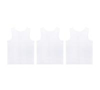 A2Z 4 Kids Boys 3 Pack Plain Cotton Vests Soft Breathable Undershirts - Boys Vest 226 3 Pack White 5-6