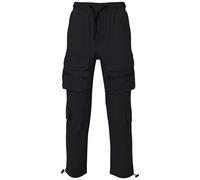 A2Z 4 Kids Boys Active Cargo Trousers PE Slim Fit Comfortable Casual Trouser Pant Joggers Elasticated Waist Sports Yoga Pull On - Cargo Trouser 715 Black 11-12