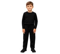 A2Z 4 Kids Boys Active Cargo Trousers PE Slim Fit Comfortable Casual Trouser Pant Joggers Elasticated Waist Sports Yoga Pull On - Cargo Trouser 715 Black 5-6