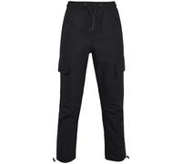 A2Z 4 Kids Boys Active Cargo Trousers Slim Fit Elasticated Waist Drawstring Casual Trouser Pant Joggers Sports Yoga Pull-On - Cargo Trouser 717 Black 3-4