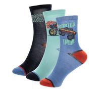 A2Z 4 Kids Boys Bamboo Socks 3 Pack Soft Breathable Viscose from Bamboo - Socks AZ1408 Truck On 3 Pack 3-6