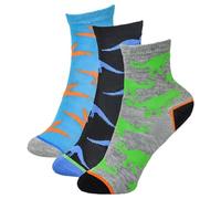 A2Z 4 Kids Boys Bamboo Socks Dinosaur Shark Camouflage Surf Pack of 3 Trainer - Socks AZ137 Dinosaur 3 Pack 2-3