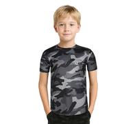 A2Z 4 Kids Boys Camouflage Active T Shirts Short Sleeve Tees Kids Sports Army - T Shirt 556 Camo Charcoal 9-10