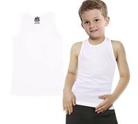 A2Z 4 Kids Boys Cotton Underwear Vests Sleeveless Tank Tops Age 2-13 | Soft base layer for school summer daily comfort and easy multi-pack use