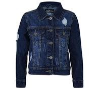 A2Z 4 Kids Boys Denim Jackets Ripped Fashion Faded Jeans Jacket Stylish Coats Age 3-13 Years Dark Blue